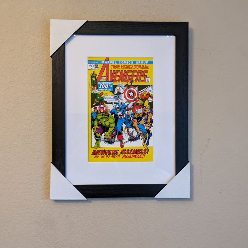 Avengers Assemble Comic Book Cover Shadow Box Wall Decor
